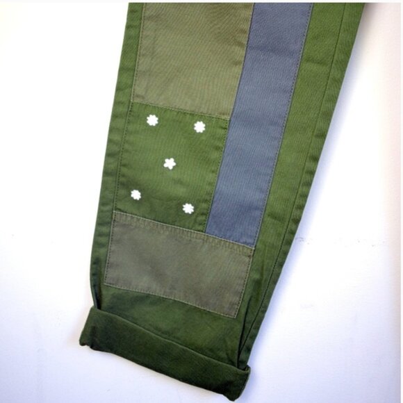 J. Crew Embroidered Daisy Patchwork Boyfriend Chinos - Picture 6 of 10